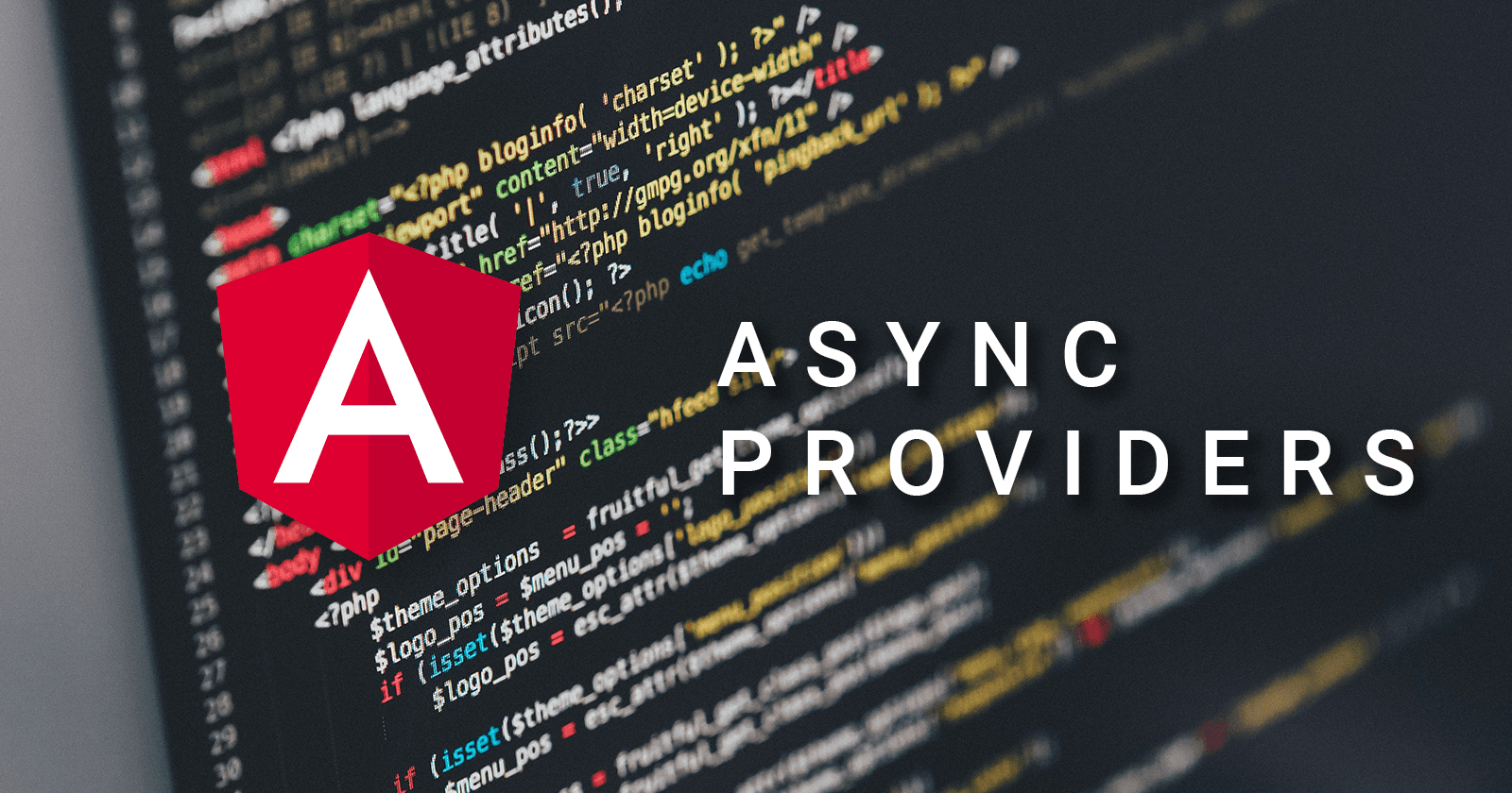 How to handle async providers in Angular